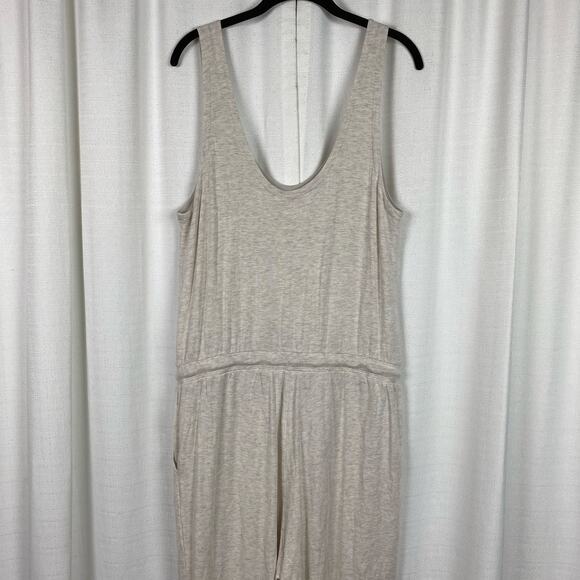 Athleta Cream Balance Jumpsuit Sz.L - Picture 10 of 15